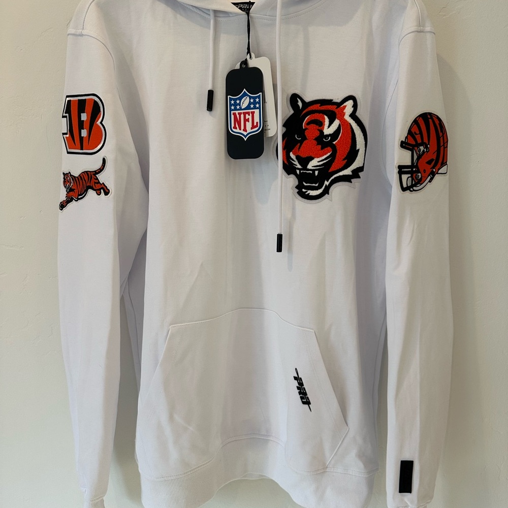 Pro Standard White NFL Hoodie with Tiger Logo